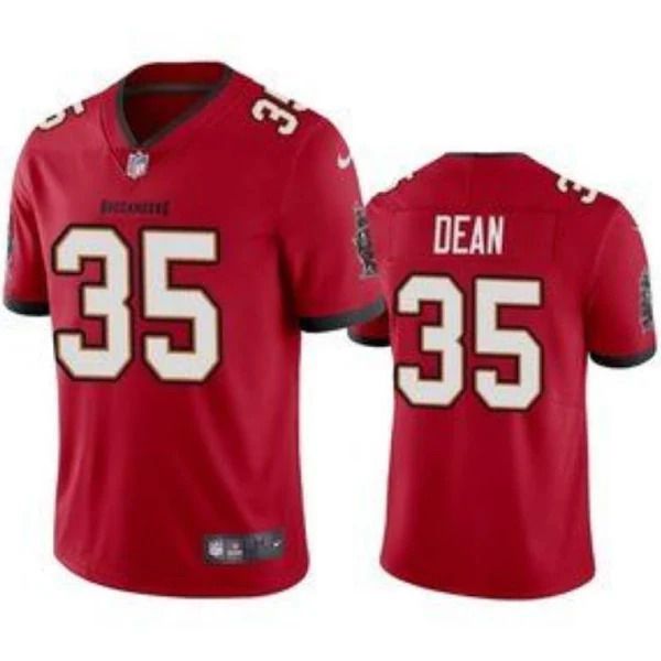 Men Tampa Bay Buccaneers #35 Jamel Dean Nike Red Vapor Limited NFL Jersey